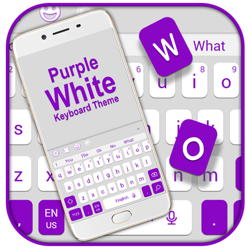 Purple White Keyboard Theme icon