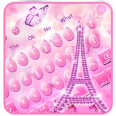 Diamond Pink Paris Keyboard Theme icon