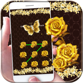 Gold rose LWP Screen Lock icon