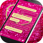 Glitter SMS themes - Message for Girls icon