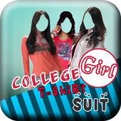 College Girl T-Shirt PhotoSuit icon