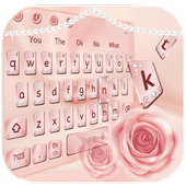 Pink Luxury Rose Keyboard icon