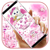 Pink Fairyland Cute Cup Cat Keyboard icon