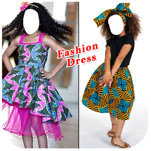 Fashion Dresses Girls Kids Photo Montage icon