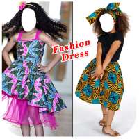 Fashion Dresses Girls Kids Photo Montage