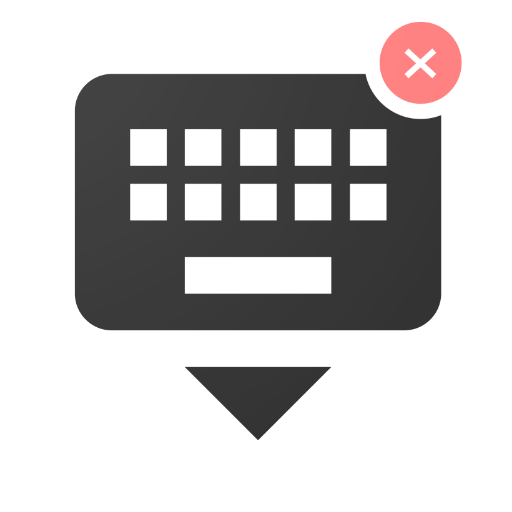 No Keyboard: Hideable keyboard icon