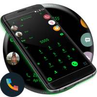 Theme Dialer Flat Black Green