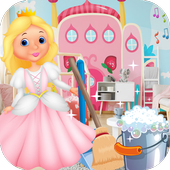 Princess Doll House Cleaning Game For Girls icon