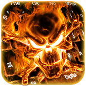 Fire Hell Skull Keyboard Theme icon