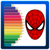 Learn to color Spider Man icon