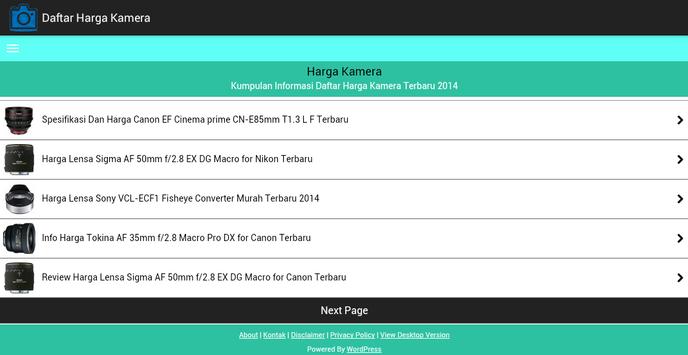 Daftar Harga Kamera screenshot 4