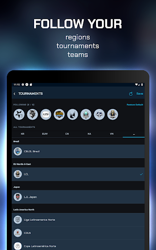 ParaScore - LoL Schedule, Scores, Standings, Stats 7 تصوير الشاشة