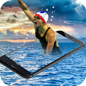 3D photo collage maker أيقونة