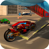 المستقبل روبوت الدراجة طائرة الناقل أيقونة