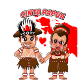 Stiker WA Love Papua icon