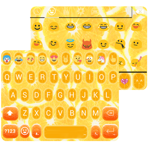 Orange Keyboard Theme - Emoji Keyboard Wallpaper icon