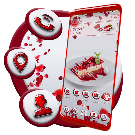 Strawberry Cake Slice Launcher Theme icon