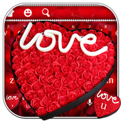 ikon Red Love Rose Keyboard