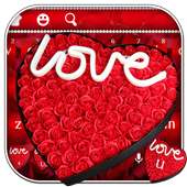 Red Love Rose Keyboard