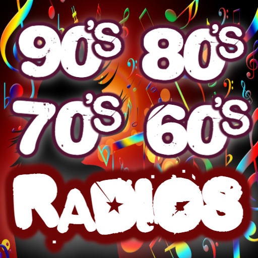 Música dos anos 90, 80, 70, 60. Rádios retrô icon