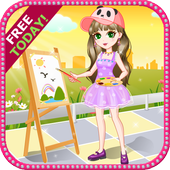 Door sketching in spring icon