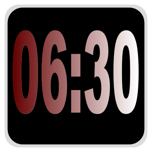 Full screen clock with light alarm icon