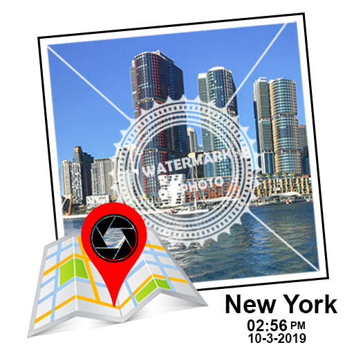 Add Watermark On Photos - date Stamp &amp; GPS Camera icon