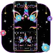 Night Star Sparkling Unicorn Keyboard