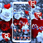 Beautiful Red Stone Heart Love Theme icon