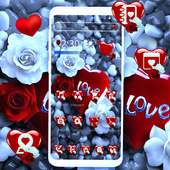 Beautiful Red Stone Heart Love Theme on 9Apps