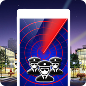 Police detector radar scanner icon