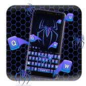 Unusual purple spider keyboard theme