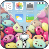 Cute Love Hearts Zip Lock icon