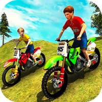 Kids Downhill Mountain Motorbike Riding