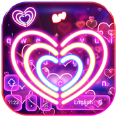 Sparkling Love Hearts Keyboard Theme icon