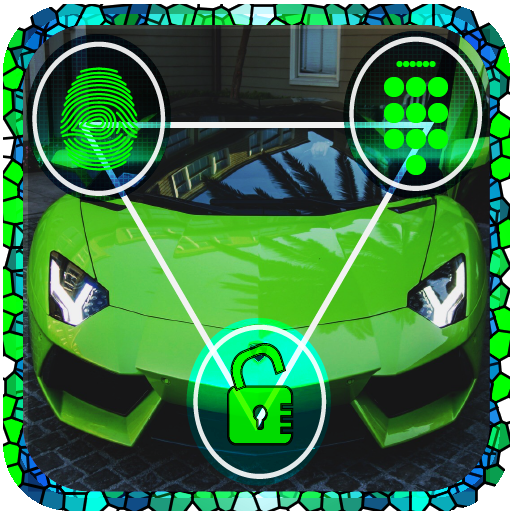 Sports Car Lock Screen Notifications &amp; Fingerprint icon