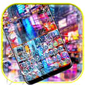 Colorful Broken Glass Keyboard Theme أيقونة