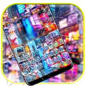 Colorful Broken Glass Keyboard Theme on 9Apps