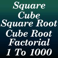 Square, Cube, Square-Root, Cube-Root & Factorial on 9Apps