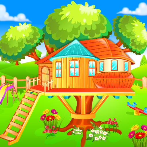 Girl Tree House - Playing With Pet icon