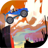 Crazy Car Driving hill icon
