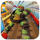 the Subway Ninja Turtle adventure run and jump icon