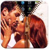 Couple Photo Zipper LockScreen icon