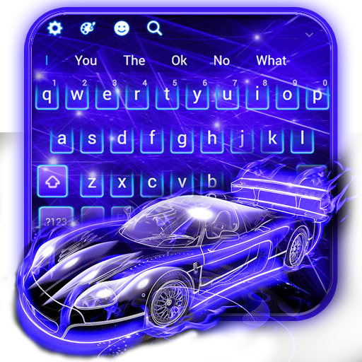 Neon SpeedX Racing Car Keyboard icon