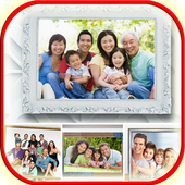 Family photo frame icon