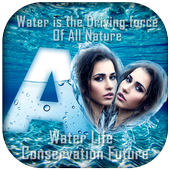 Water Text Photo Frames icon