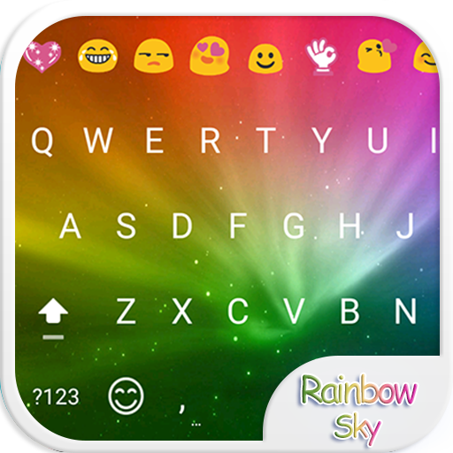 Rainbow Sky Keyboard Theme أيقونة