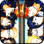 Karasuno Team Zipper Lock Screen on 9Apps
