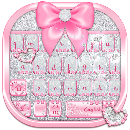 प्यारा बो चमक कीबोर्ड आइकन