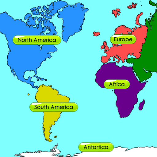 World Continents and Oceans icon